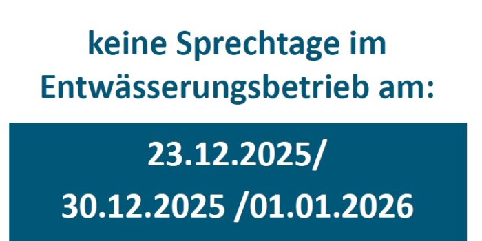 Interner Verweis: Erreichbarkeit Entwässerungsbetrieb