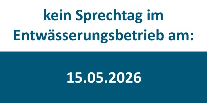 kein Sprechtag