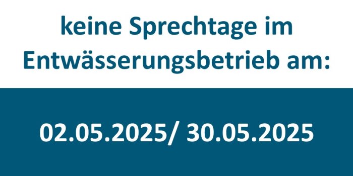 Interner Verweis: Schließtage