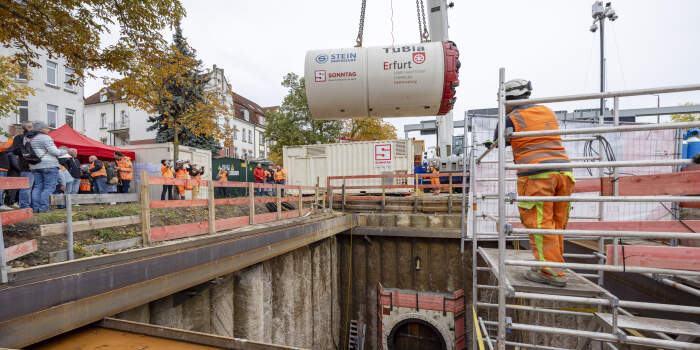 : Premiere in Erfurt: Namenstaufe für Tunnelbohrmaschine