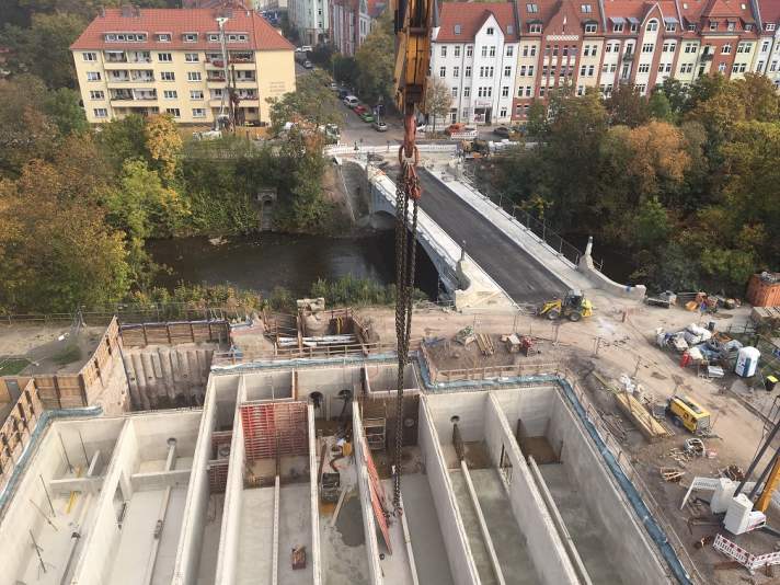 Baustellenfotos Vom Regenuberlaufbecken Rub Karlstrasse Entwasserungsbetrieb Erfurt