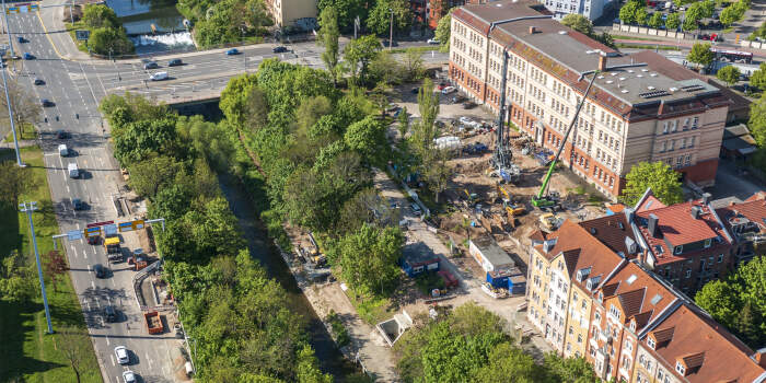 Regenüberlaufbecken in der Müfflingstraße: Arbeiten liegen im Plan